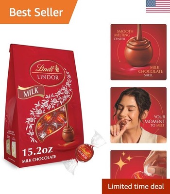 Milk Chocolate Candy Truffles, Milk Chocolate with Melting Truffle Center, 15...