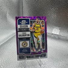 2023-24 Panini Contenders Season Ticket Tyrese Haliburton #25 Purple Prizm /18