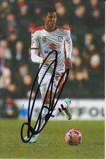 MK DONS HAND SIGNED JORDAN SPENCE 6X4 PHOTO.