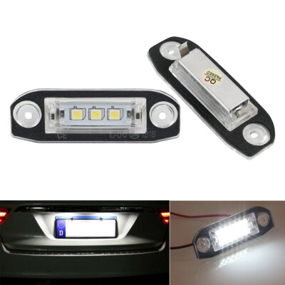 LED License Number Plate Light Bright For Volvo XC60 2008-2017 S60 I 2011-2015