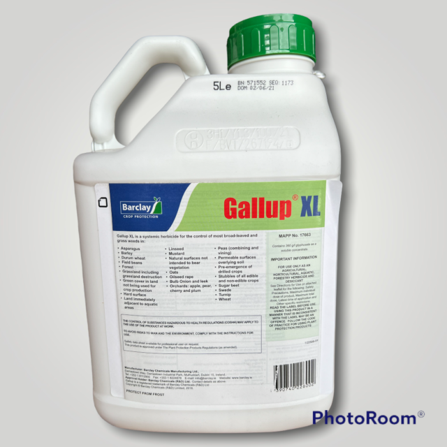 GALLUP XL 5L INDUSTRIAL STRENGTH WEEDKILLER - SAME ACTIVE AS CLINIC UP 5L