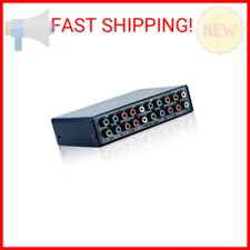 3 in 1 Out Component AV Video Switch Box, Composite 3 RCA AV Splitter RGB Select