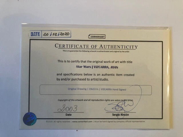 ORIGINAL STAR WARS VIZCARRA CARICATURE DRAWING - 1977 STAR WARS MOVIE POSTER - Image 3 of 3