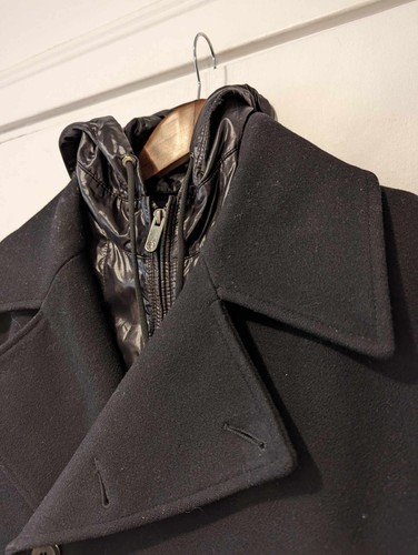 DIRK BIKKEMBERGS - Fitted removeable hood peacoat - Sz 50 - Picture 12 of 17