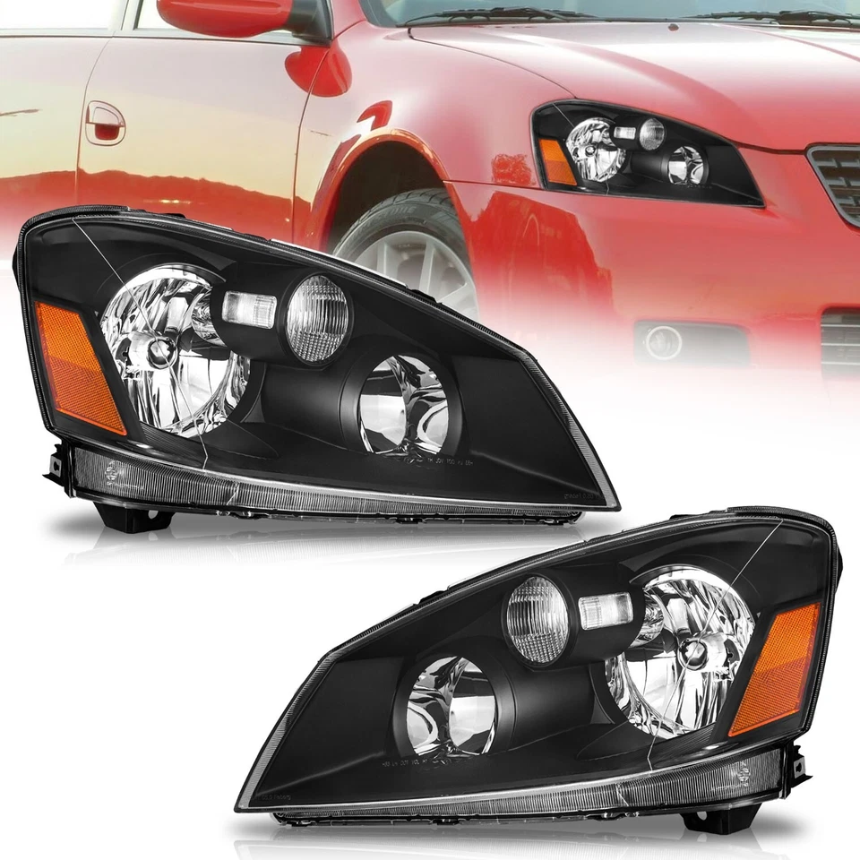 WEELMOTO Pair Headlights For 2005-2006 Nissan Altima Halogen Headlamps Foto 3 de 3