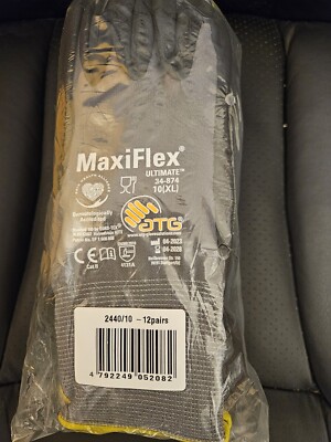 ATG MaxiFlex 34-874 Ultimate Montage-Garten-Arbeitshandschuhe 12 Paar Gr:10/xL