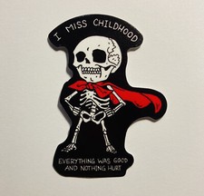 Super Kid Skeleton Sticker Decal I Miss Childhood Cool Art Decor Tc3