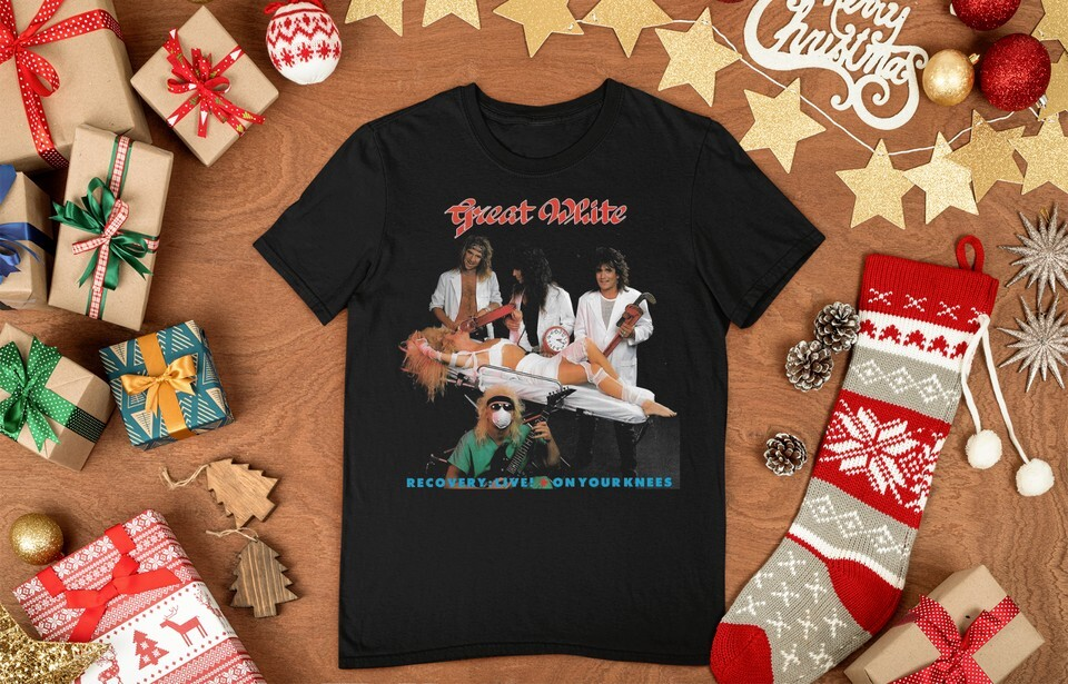 Great White Music Band Heavy Cotton Black All Size Unisex T Shirt