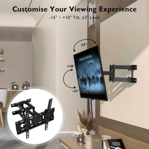 Full Motion TV Wall Bracket Mount For 32 40 43 46 49 50 55 58 60 65 70" Inch DHL - Picture 7 of 21