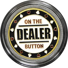 Casino Poker Table Poker Card Guard ON THE DEALER Gold