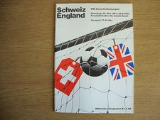 1981 Switzerland v England in Basel - World Cup Qualifier - Excellent Condition