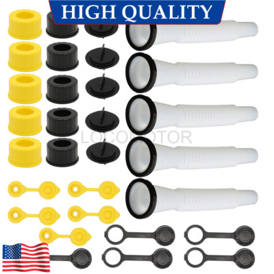 5  Replacement Gas Can Spout Nozzle Vent Kit for Plastic Gas Cans Old Style Cap