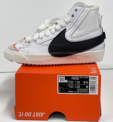 Nike Blazer Mid '77 Jumbo White Black Grey DQ1471-100 Size WOMEN 6