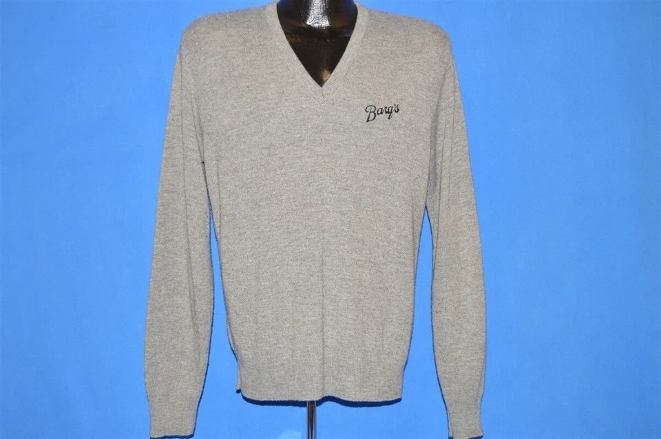 SUÉTER ACRÍLICO SODA ACRÍLICO CUELLO EN V BARQ'S ROOT BEER VINTAGE AÑOS 80 GRANDE L Foto 2 de 3