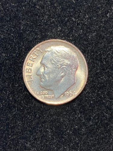 1964 P Dime Uncirculated BU RD-64P-11