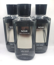 BATH AND BODY WORKS NOIR 2-IN-1 HAIR  BODY WASH FOR MEN 10 FL EACH 3 