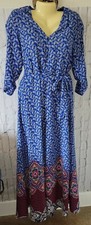 Express Womens Long Maxi Dress Roll Tab Sleeve Paisley Front Split XS 
