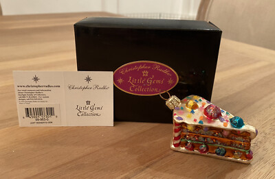 Christopher Radko - Just Desserts Gem - 1999 Christmas Cake Ornament - Box & Tag