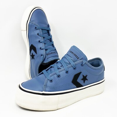 Converse Platform Sneakers Womens Lakeside Blue Star Replay Faux