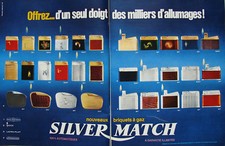 PUBLICITÉ DE PRESSE 1970 MODÈLES BRIQUETS A GAZ SILVER-MATCH DANDY ULTRA PLAT