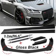 Front Bumper Lip Spoiler Splitter Car Body Rear For AUDI A8 Body Kits Glossy