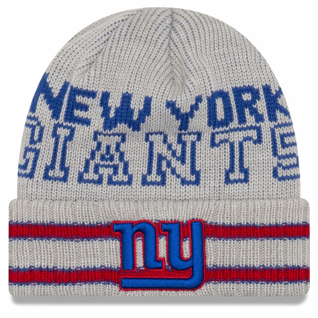 New York Giants NFL Crisp and Cozy Cuffed Beanie Knit Team Cap Hat Gray