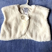Used Carter's Just One You Girls Vest Faux Fur White L
