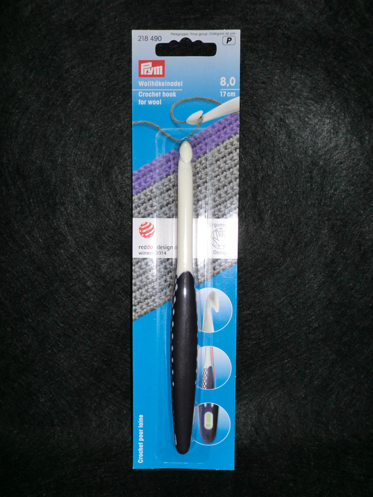UNCINETTO ERGONOMICO UNCINETTI ERGONOMICI DA LANA PRYM n°8 / 17 cm