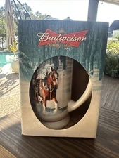 Budweiser 2007 Holiday Stein Ceramic "Winter's Calm" Anheuser-Busch Clydesdales