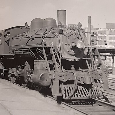 Vtg Photo B&M Railroad #1457 B-15 Train Engine 1952 Worcester MA 2-6-0 Radcliffe