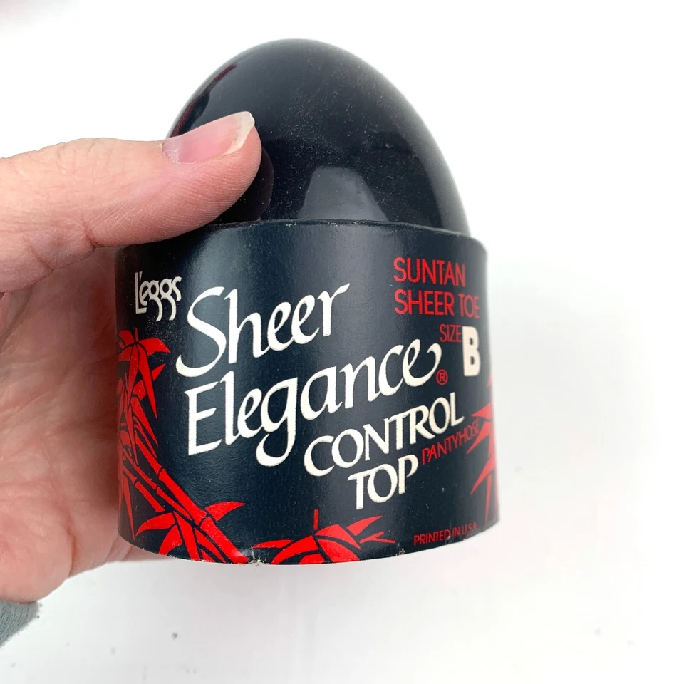 Vintage 1990s L'eggs Control Top Sheer Toe Pantyhose Size B Suntan Egg (B) - Image 2 of 3