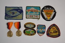8 Vintage Ice-Skating Figure Skating Club Patches Medals Broadmoor Pacific