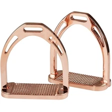 Euro Horse Jin Stirrups High Quality Aluminum Horse Safety Stirrups Rose Gold