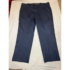 Oak Hill Mens Navy Blue Straight Fit Tech Pants Size 42x30 Dress Chino Golf