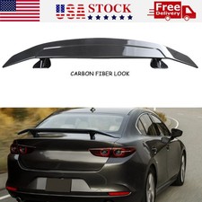 For Mazda 3 Sedan Carbon Fiber Style 46 Rear Trunk Spoiler Lip Wing Racing