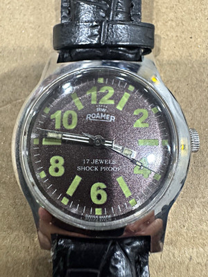 Roamer Manual Wind 17J Brown/Purple Dial 35mm case