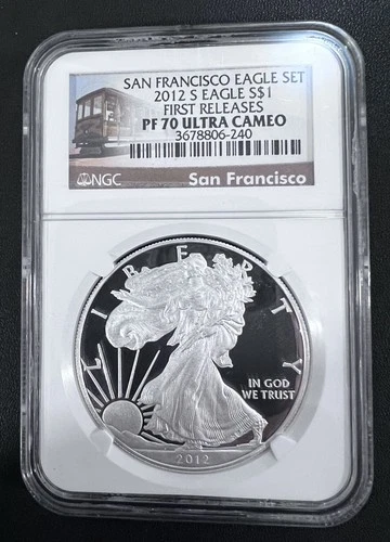 2012-S Silver American Eagle Dollar • NGC PF70  ULTRA CAMEO • First Releases