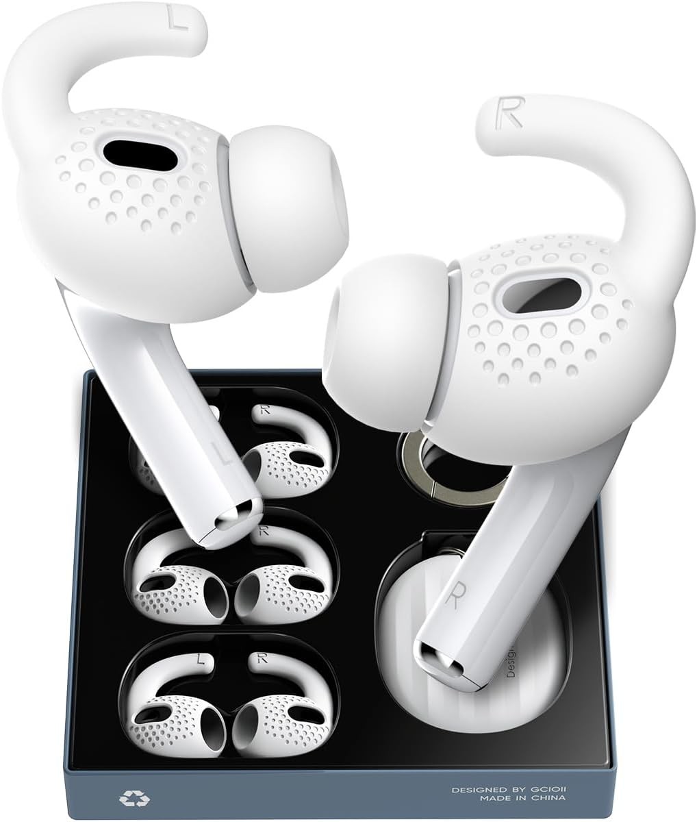 Gcioii 3 Pairs for AirPods Pro 2 Ear Hooks Covers [Added Storage
