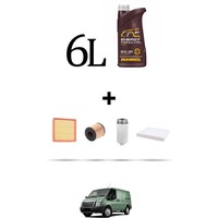 Hoffcar Wartungskit 4 Filter Und 6L ÖL FüR Ford Transit 2007 2.2 Tdci Econetic