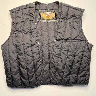 Harley Davidson Quilted Inner Vest / Jacket Liner Snap Medium