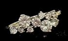 Vintage Ring Sterling Silver Clear Stone Cluster Size 7