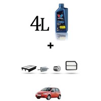 Hoffcar Set Service 4 Filter Und 4L ÖL FüR Chevrolet Kalos 1.4 16V 69Kw Von 20