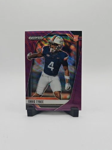 2025 Panini Prizm Draft Picks Football Purple Ice Chris Tyree #143
