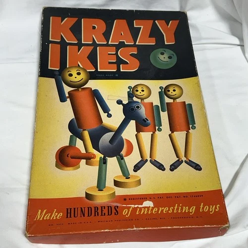 Vintage 1950s Krazy Ikes Box Only – Whitman Publishing Co. Toy Art