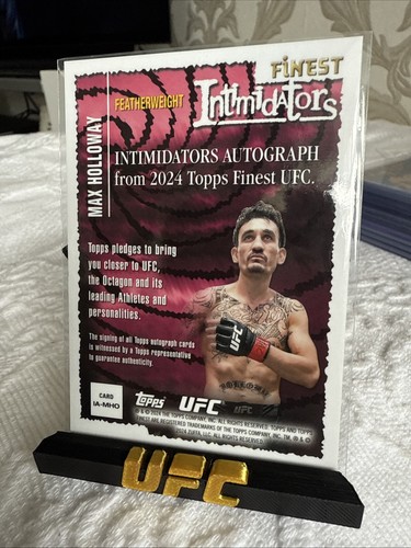 2024 Topps Finest UFC Max Holloway Finest Intimidators ON CARD Auto /75 Blue - Picture 2 of 2