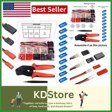 55 Sets RC Servo Connector Kit 30 Male Female JST Futaba JR SYP Crimp Tool