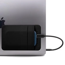 2-Pocket Adhesive Pouch for Laptop, Compatible with External Portable SSD, Ma...