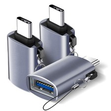 Paquete de 3 adaptadores USB C a USB A 3.0 macho a hembra