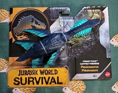 New Mattel Jurassic World Survival Frenzy Pack PLESIOSAURUS Dinosaur Figure