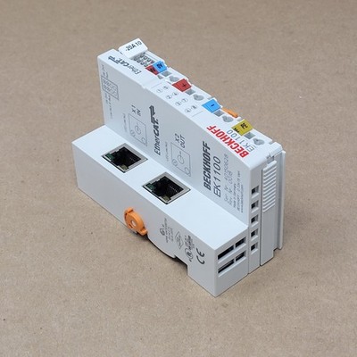 BeckHoff EK1100 EtherCAT Coupler, E-Bus Terminal, RJ45 Connection, 24 VDC - USED